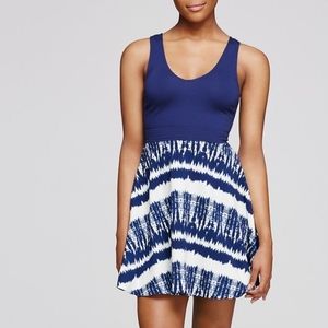 Aqua Double Vneck Dress